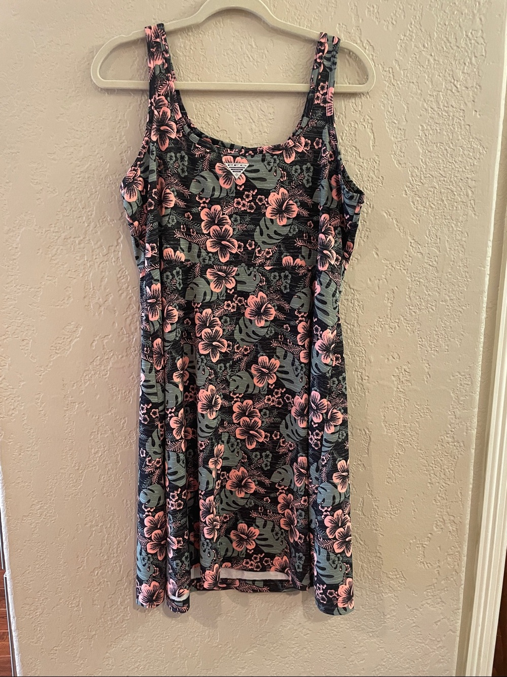 Columbia Pink and Teal Floral Tank Dress - Picture 5 of 6